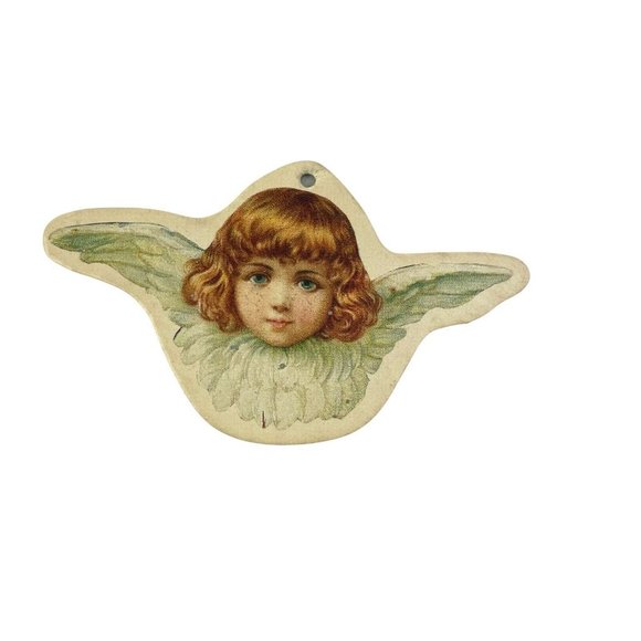 Lot Of 7 Vintage Merrimack 1986 Victorian Style Angel Ornaments Cardboard Cutout - Picture 5 of 12